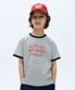 KIDS BASIC FIT STRIPE RINGER TEE navy