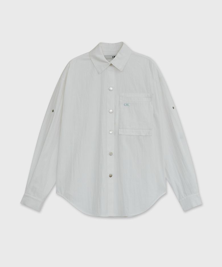 포켓 오버핏 셔츠 [WHITE]