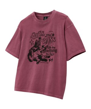 썸씽베이스 오버핏 피그먼트 반팔 티셔츠 핑크