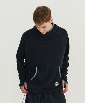 퍼니 와플 후디 블랙