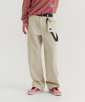 퍼니 스트라이프 워크 팬츠 아이보리