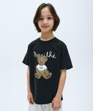 KIDS DOODLE BEAR TEE black