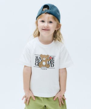KIDS BEAR CLASSIC LOGO TEE white