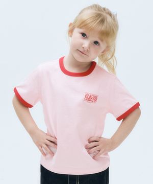 KIDS CLASSIC LOGO RINGER TEE pink