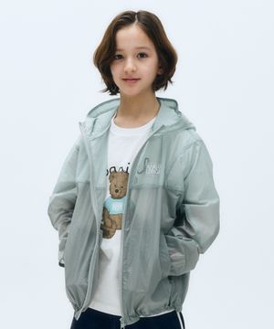 KIDS COLORBLOCK HOODIE WINDBREAKER mint