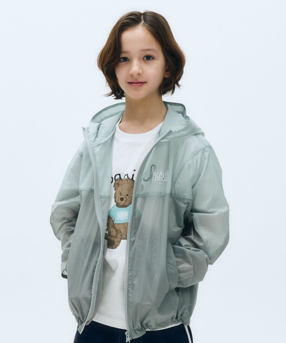 마리떼 키즈(MARITHÉ KIDS) KIDS COLORBLOCK HOODIE WINDBREAKER mint