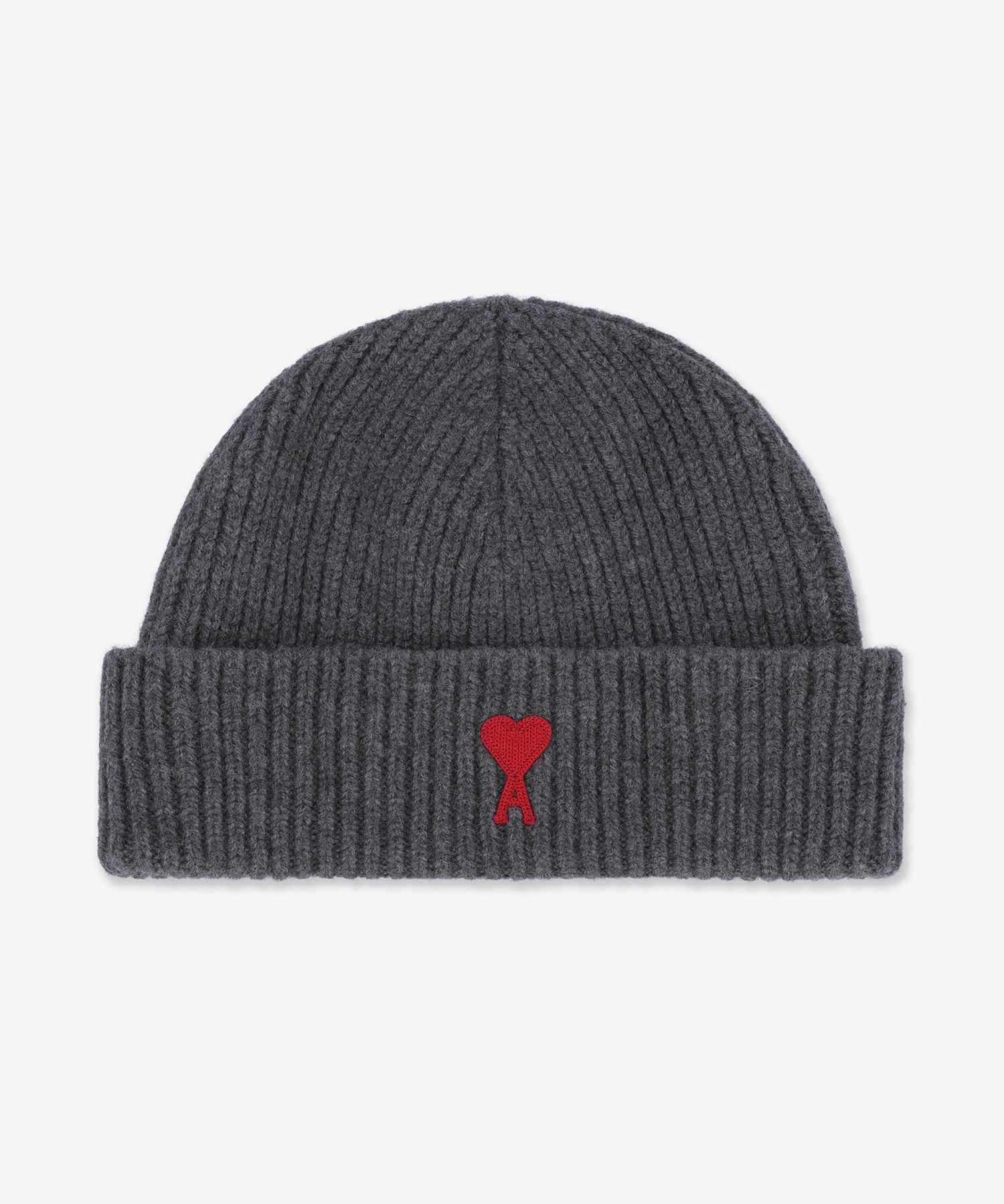 ※ゆー【新品未使用】正品AMI Paris Bennie MUSINSA公式 | AMI Red Heart Logo Beanie - Heather Grey