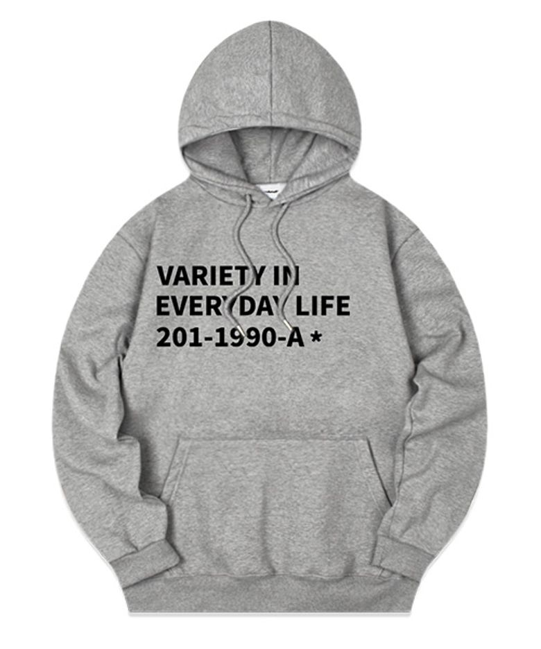 [NAPPING SELECTION] 1990 LETTERING HOODIE [GRAY]