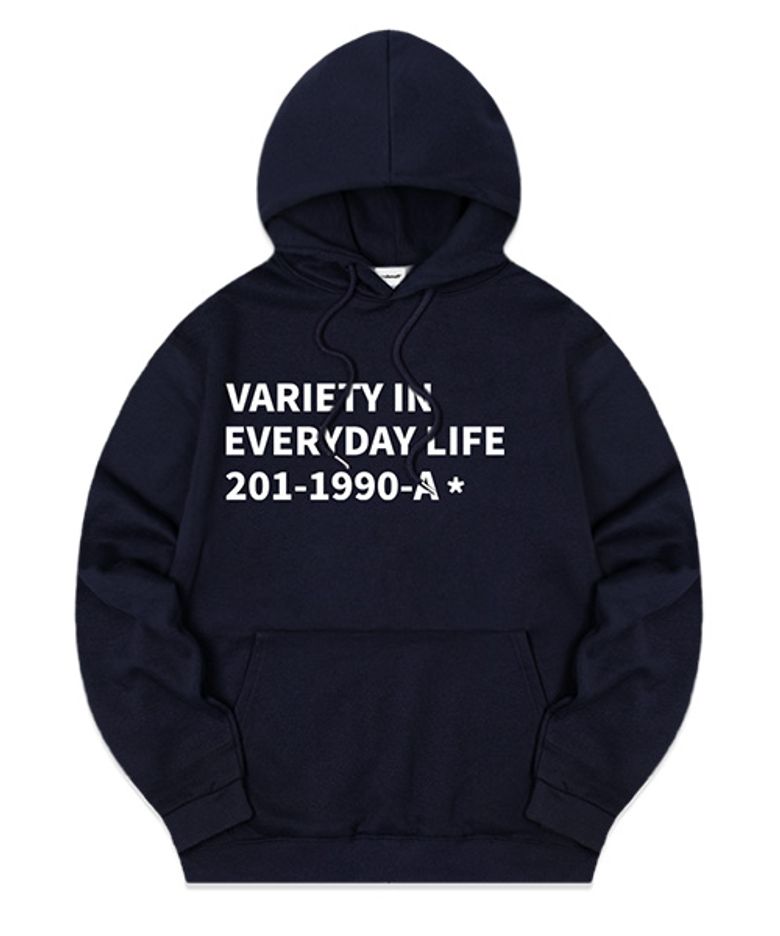[NAPPING SELECTION] 1990 LETTERING HOODIE [NAVY]