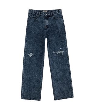 Scrape Semi Wide Denim - D/BLUE