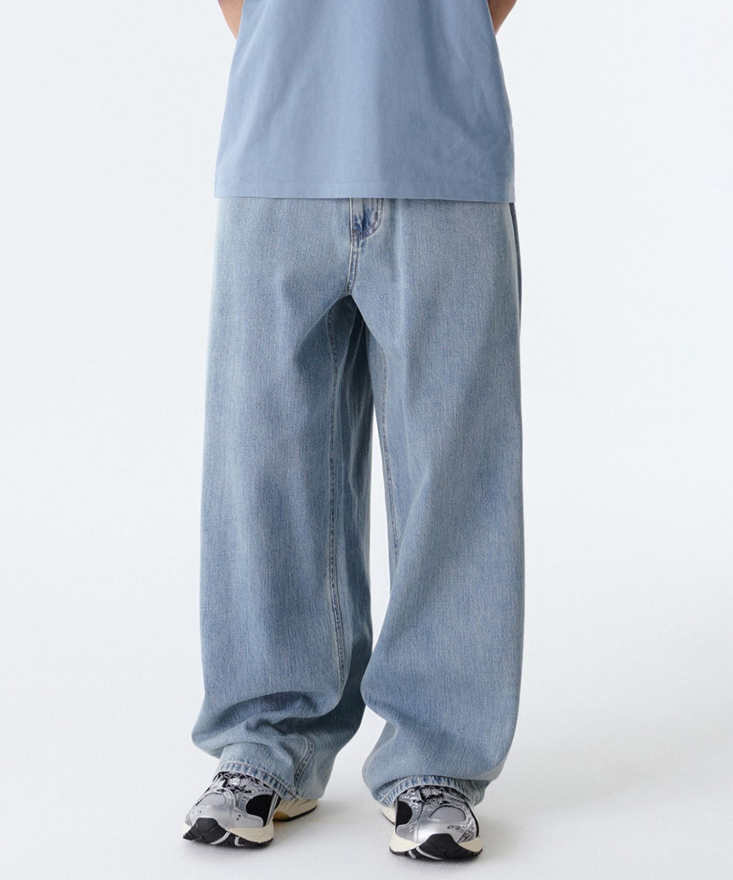 ★MUSINSA STANDARD★ Linen-like extra wide denim pants sky b MUSINSA | MUSINSA STANDARD Linen-like extra wide denim pants