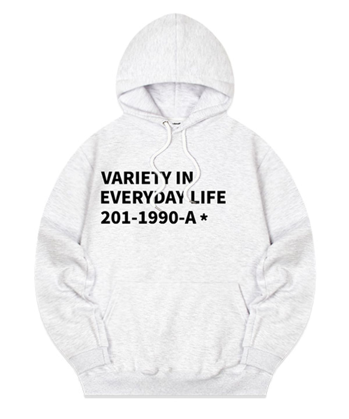 랜덤오프(RANDOMOFF) [NAPPING SELECTION] 1990 LETTERING HOODIE [WHITE MELANGE]