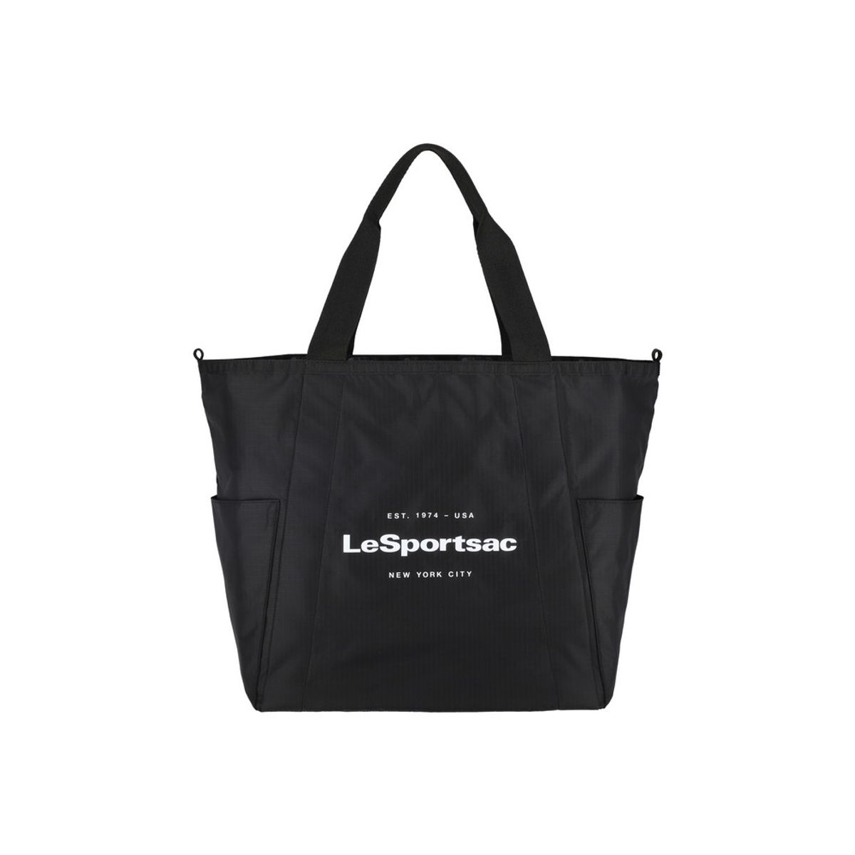 레스포색(LESPORTSAC) 투웨이 리사이클드 블랙 라지 리버시블 포켓 토트백 [1042.LB48]
