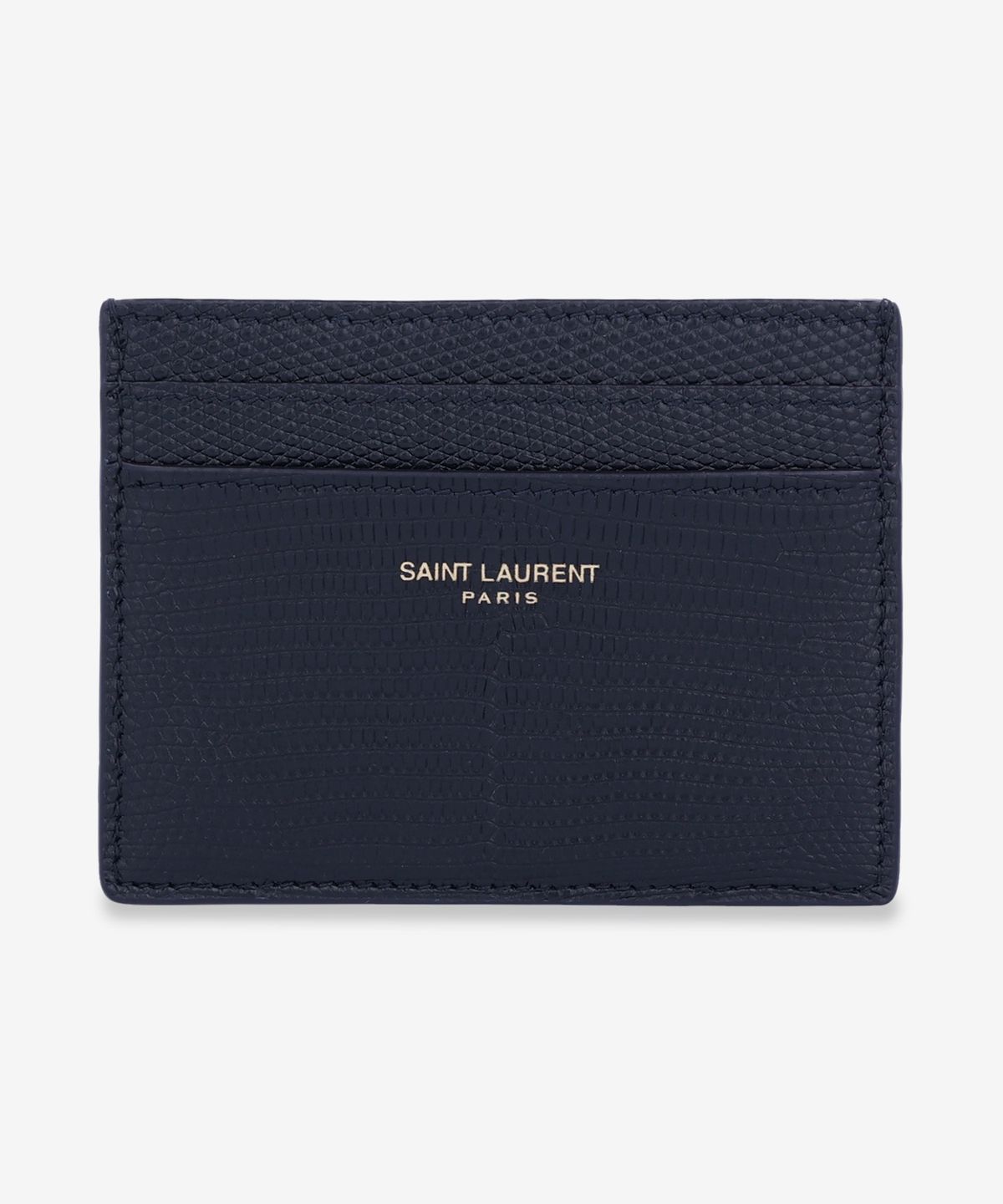 생로랑(SAINT LAURENT) 시그니처 로고 카드 홀더 - 딥 갤럭시 / 370779EAAX24597