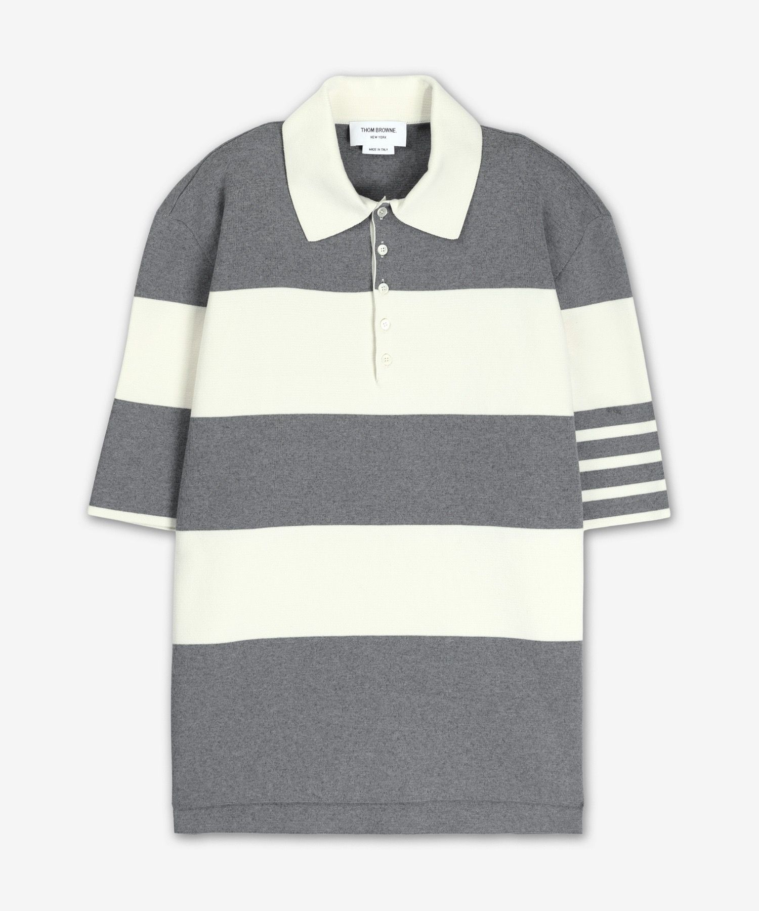 THOM BROWNE ストライプ ポロシャツ　美品 THOM BROWNE ストライプディテール ポロシャツ 【公式通販】