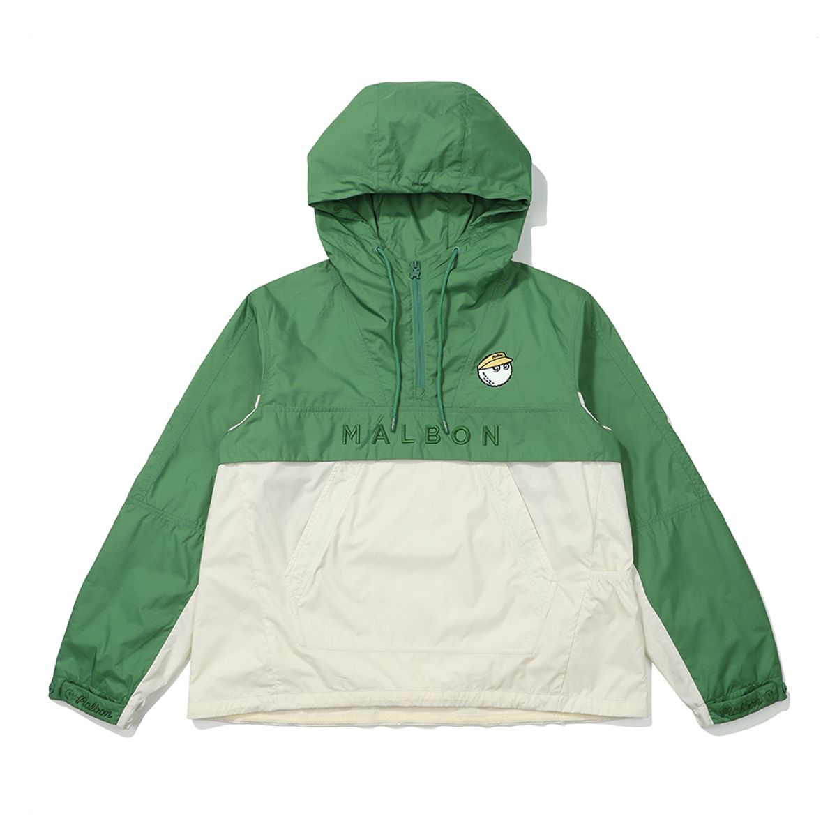 말본 골프(MALBON GOLF) 세미오버핏 후디드 아노락 MINT GREEN (WOMAN)