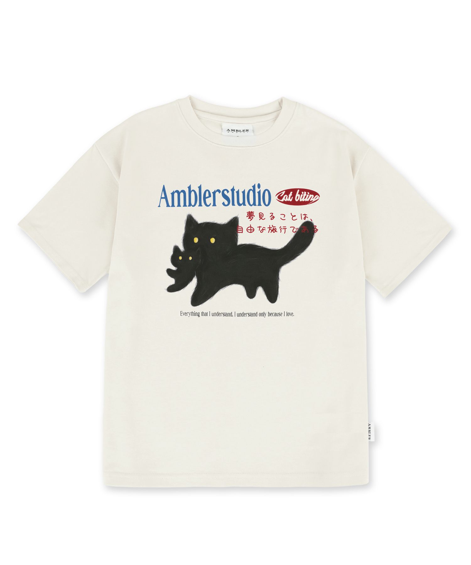【AMBLER】 Unisex Cat biting graphic short sleeve t-shirt MUSINSA | AMBLER Cat biting graphic short sleeve t-shirt