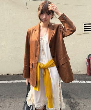 [해삐 PICK] 싱글 쓰리버튼 스웨이드 자켓 OL6XJ8800