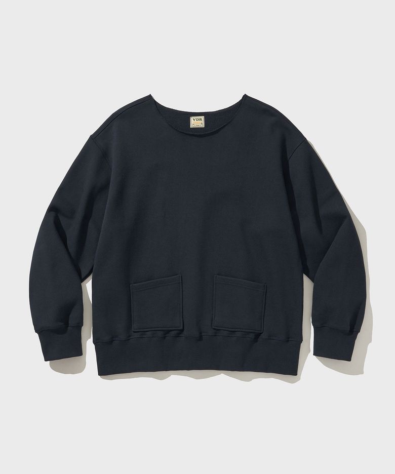 2POCKET DAMAGED SWEAT PARKA [Deep Indigo]