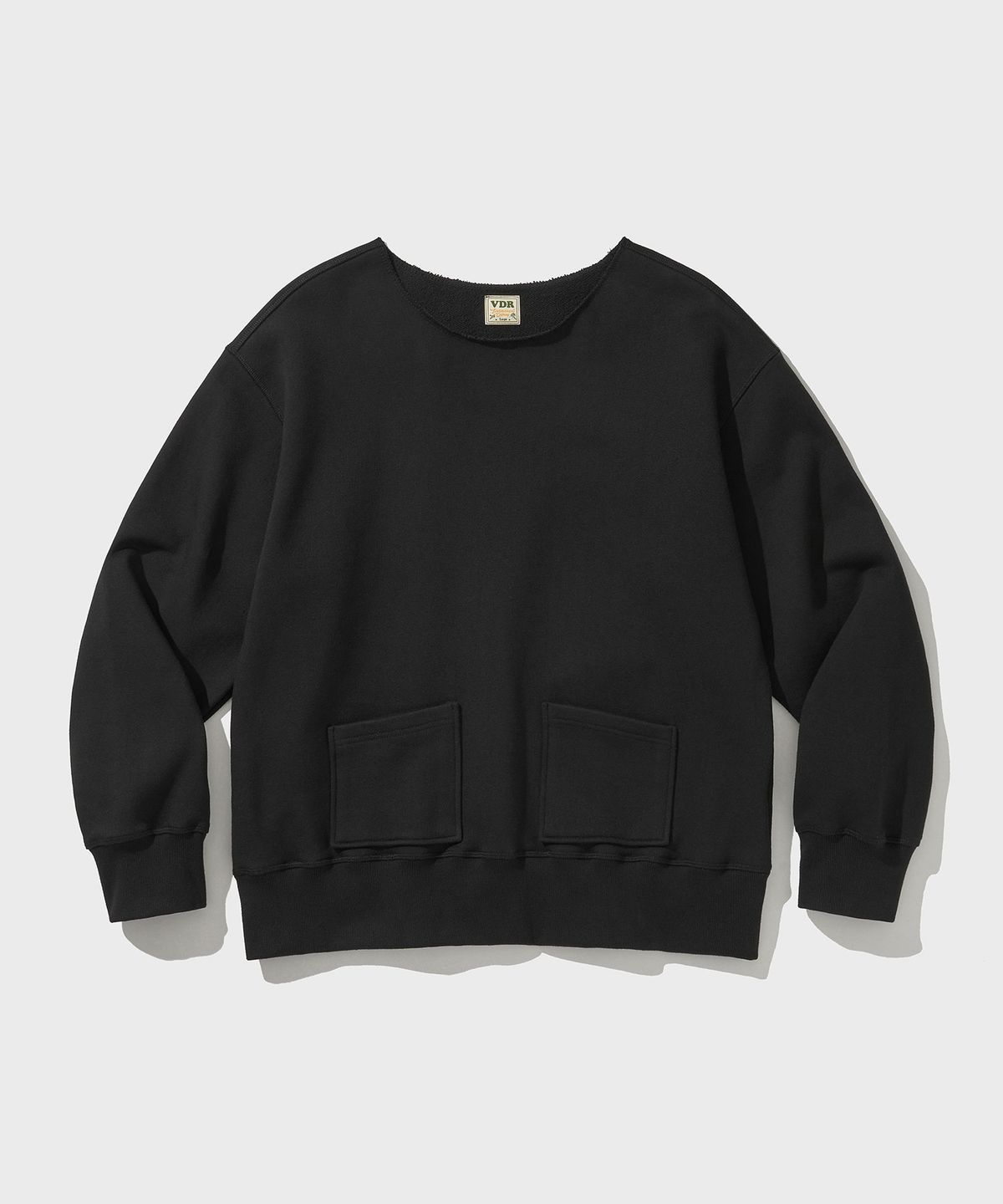 비디알(VDR) 2POCKET DAMAGED SWEAT PARKA [Black Night]