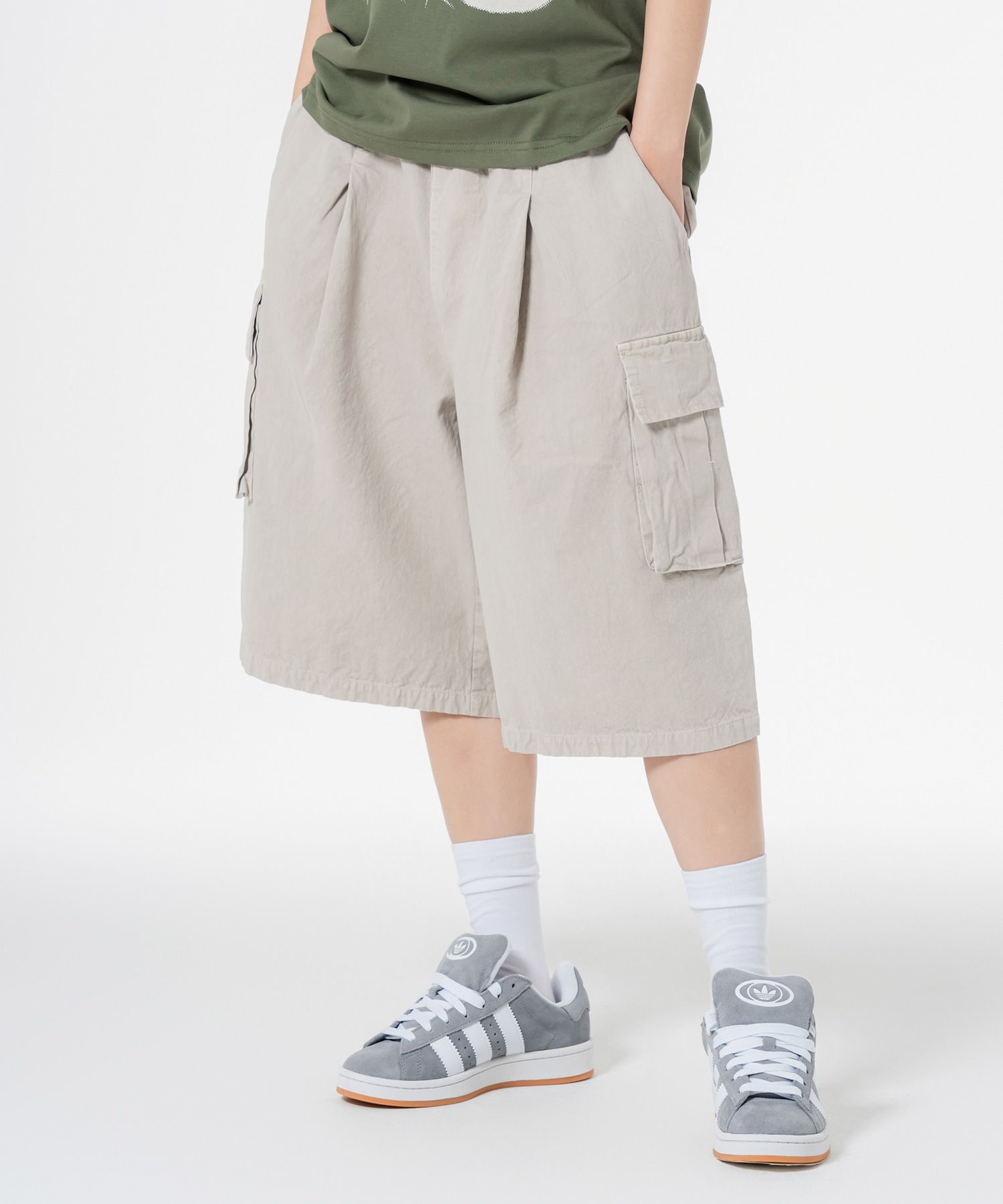 MUSINSA公式 | MOZMOZ ストーンウォッシュコットンカーゴツータック