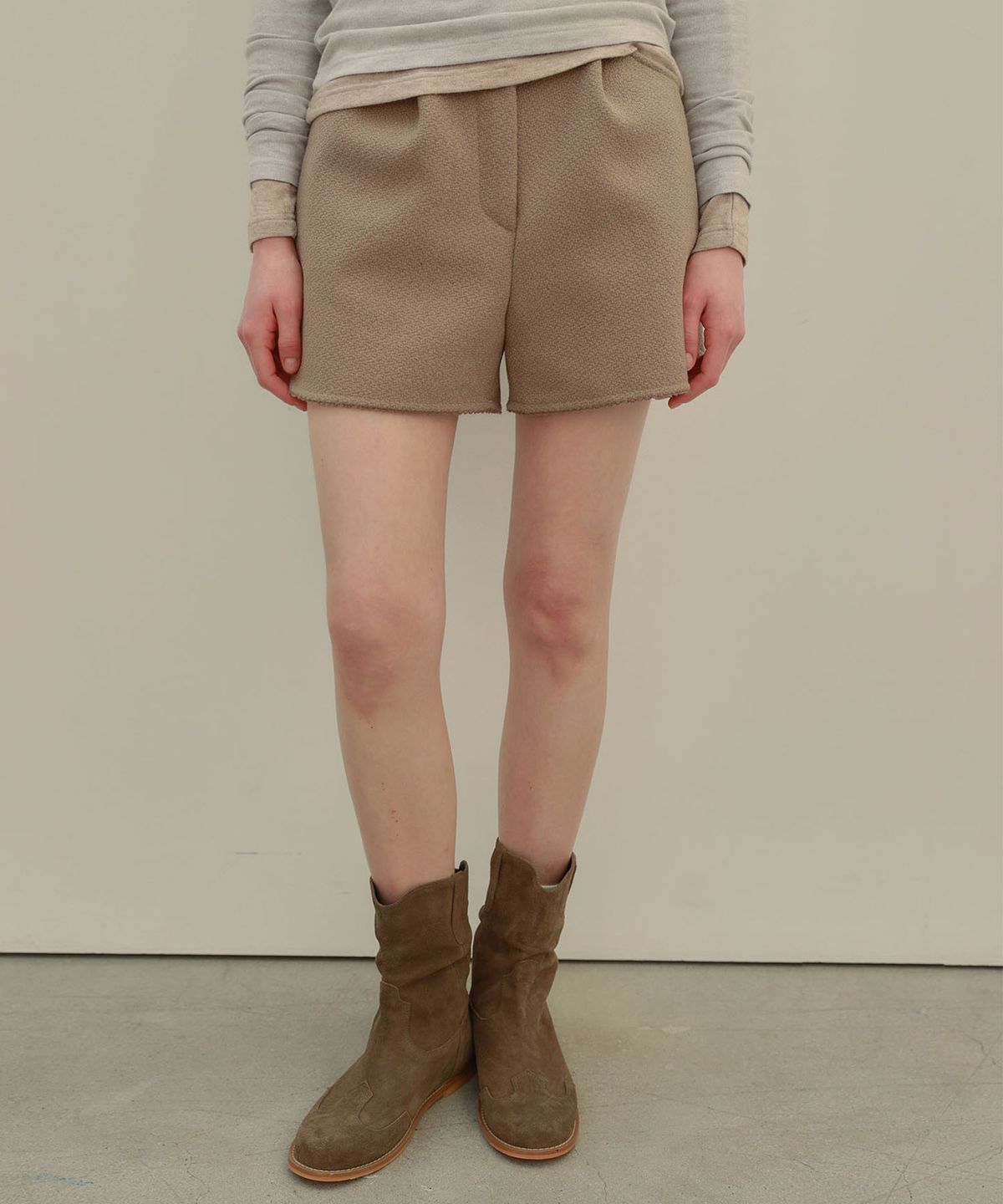아우로(OURO) TWEED SHORTS [ BROWN ]