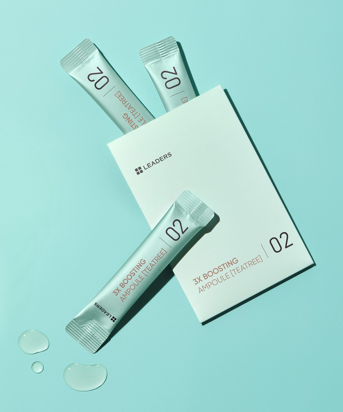 리더스코스메틱(LEADERS COSMETICS) [스피큘+티트리 앰플][총 21회분] 리더스 3X 부스팅 솔루션샷+앰플 7ea*3box