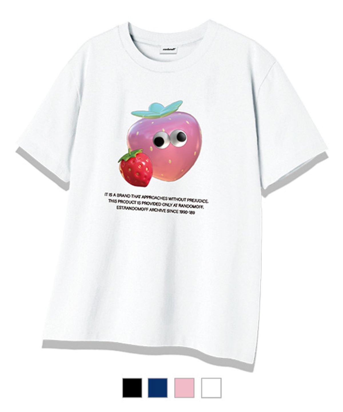 랜덤오프(RANDOMOFF) 3D TWIN STRAWBERRY T-SHIRT (4color)
