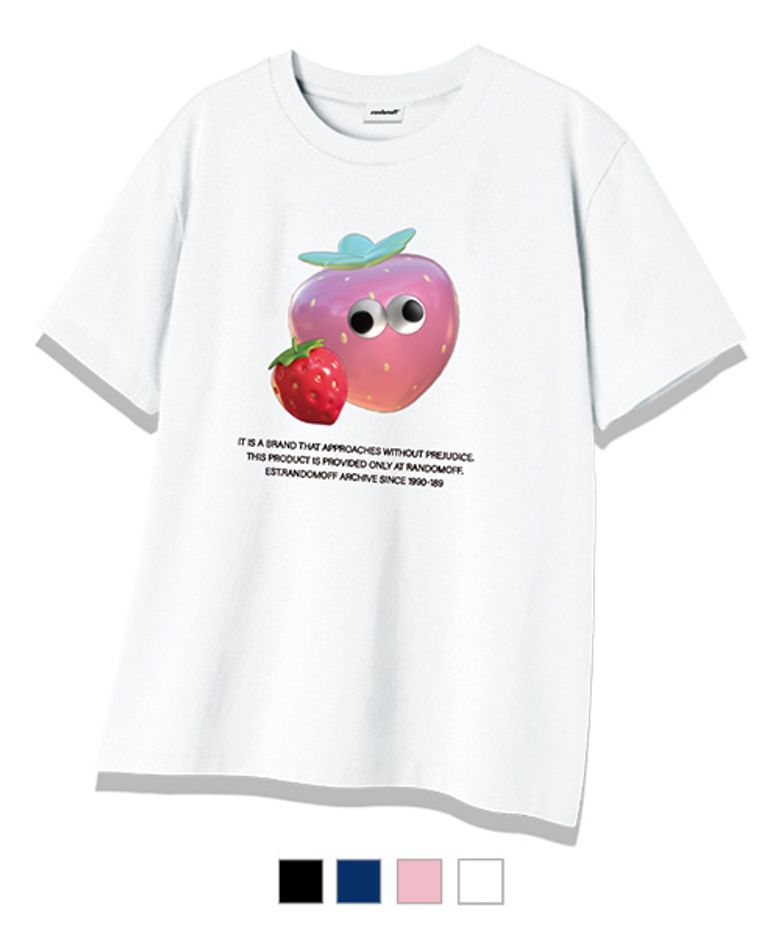 3D TWIN STRAWBERRY T-SHIRT (4color)