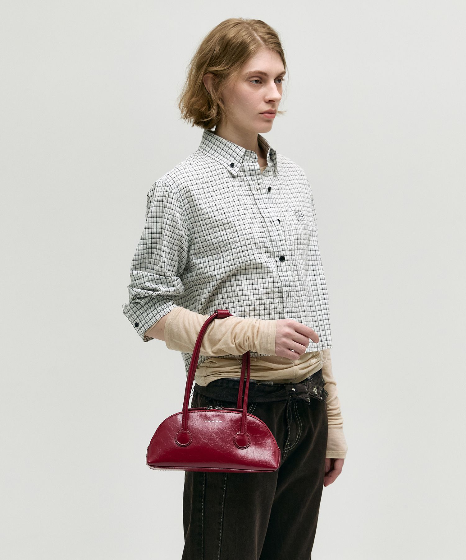 [Margesherwood] ☆ / BESSETTE SHOULDER / chili crinkle Tas Wanita Margesherwood Original - Bessette Shoulder