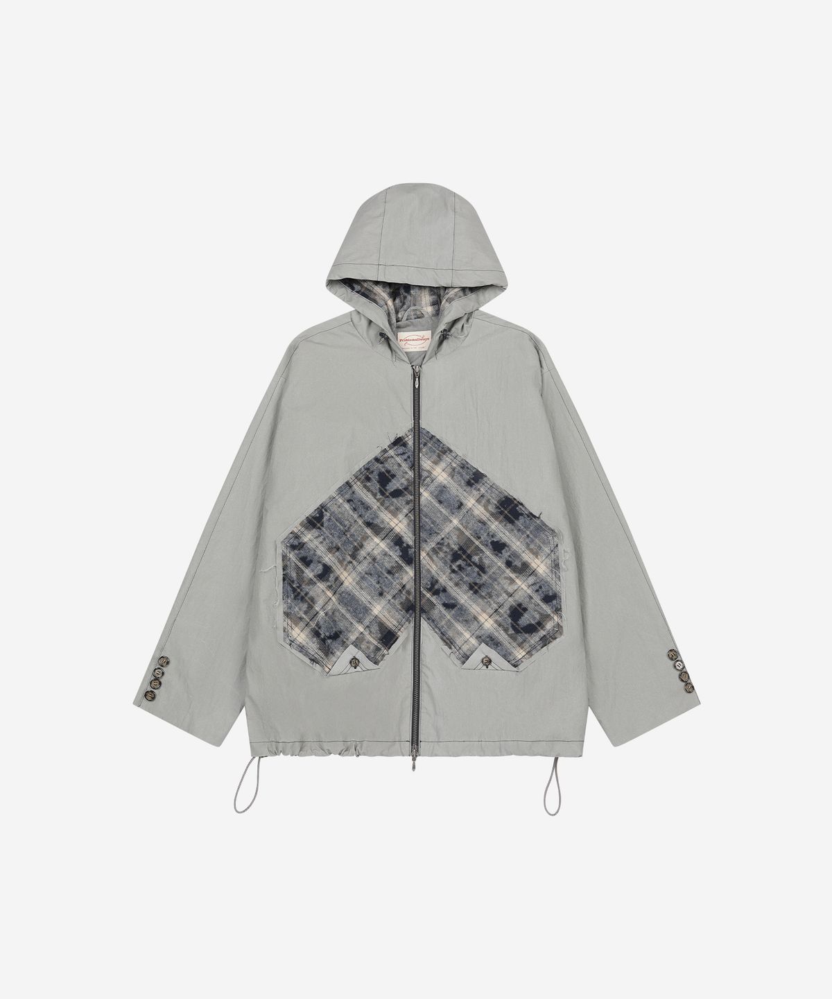 프라블럼올웨이즈(PROBLEMALLWAYS) Faded Love Hoodie Zip-Up Gray
