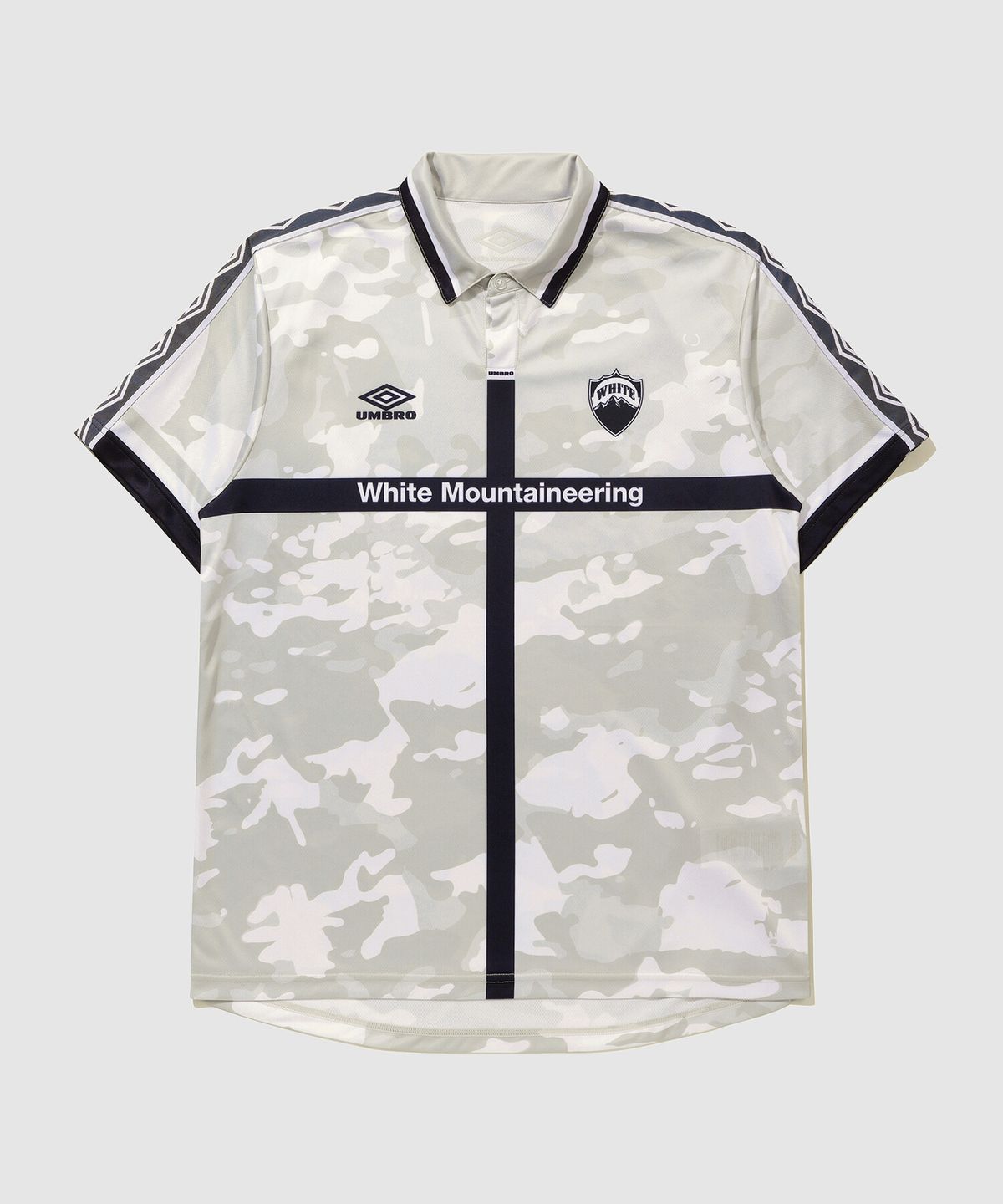 엄브로(UMBRO) [UMB X White Mountaineering] 유니폼 반팔 티셔츠 화이트(UQ111CRJ29)