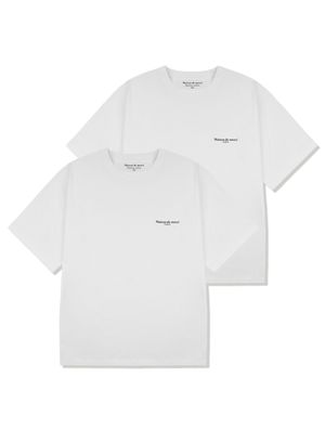UNISEX 피마코튼 베이직 2팩 반소매 화이트(FCD2TS122M)