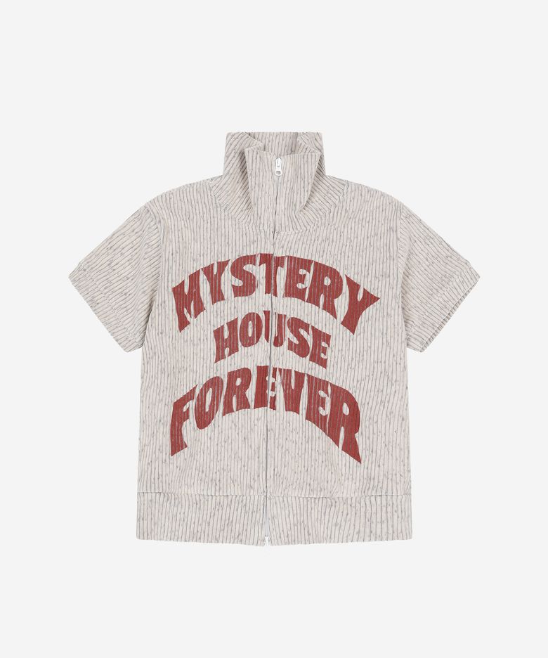 Mystery House Forever Velvet Track Top Light Gray