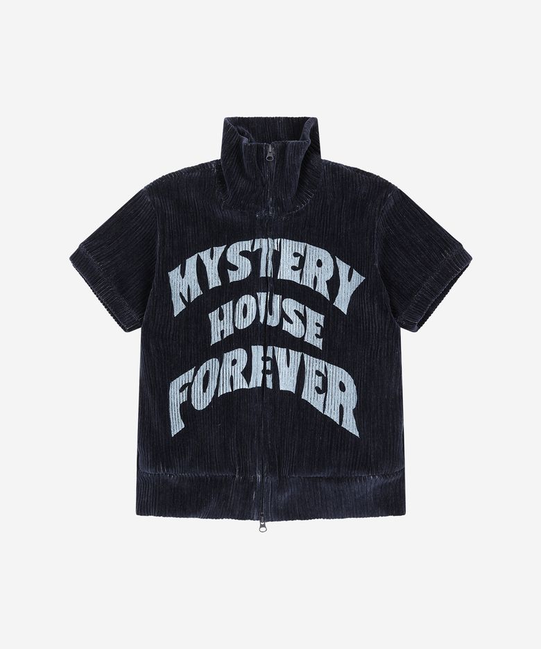 Mystery House Forever Velvet Track Top Navy