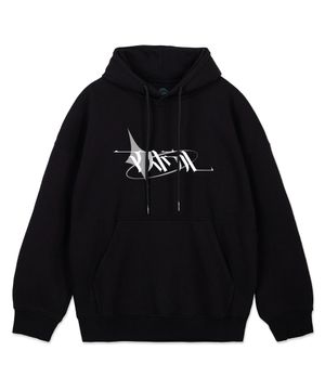 어반 쉐도우 오버핏 와이드 숄더 후디_블랙