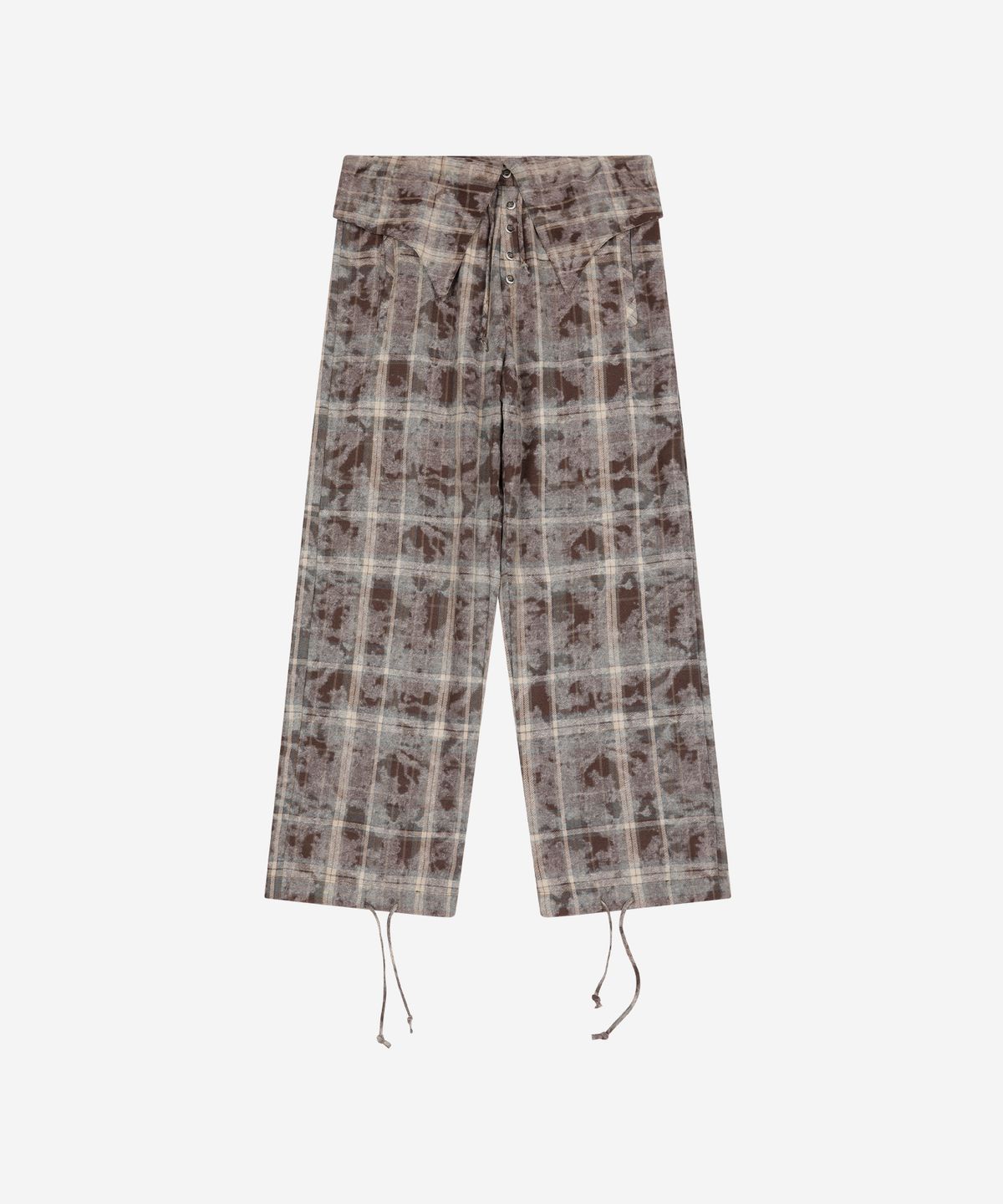 프라블럼올웨이즈(PROBLEMALLWAYS) Rustic Check Shirt Pants Brown