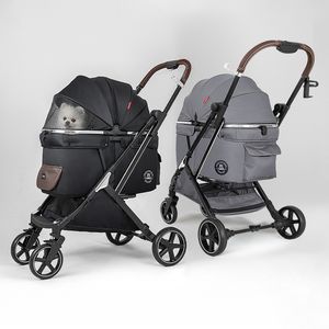 프리미엄 풀오토 사계절 강아지 유모차