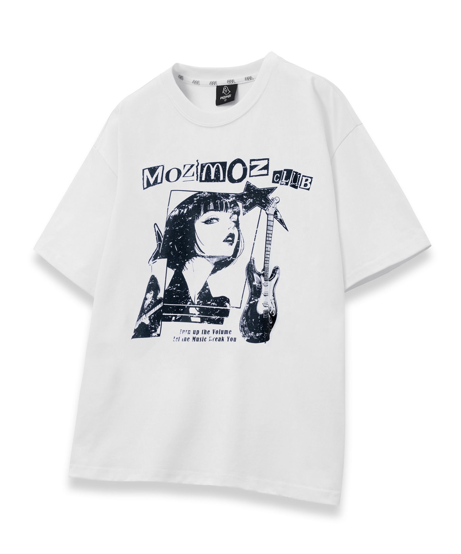 MUSINSA | MOZMOZ Comic Girl Oversized Short Sleeve T-Shirt White