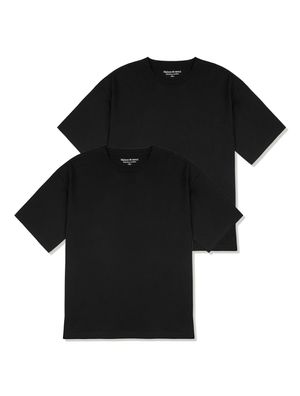 UNISEX 피마코튼 레이어드 2팩 반소매 블랙(FCD2TS121M)