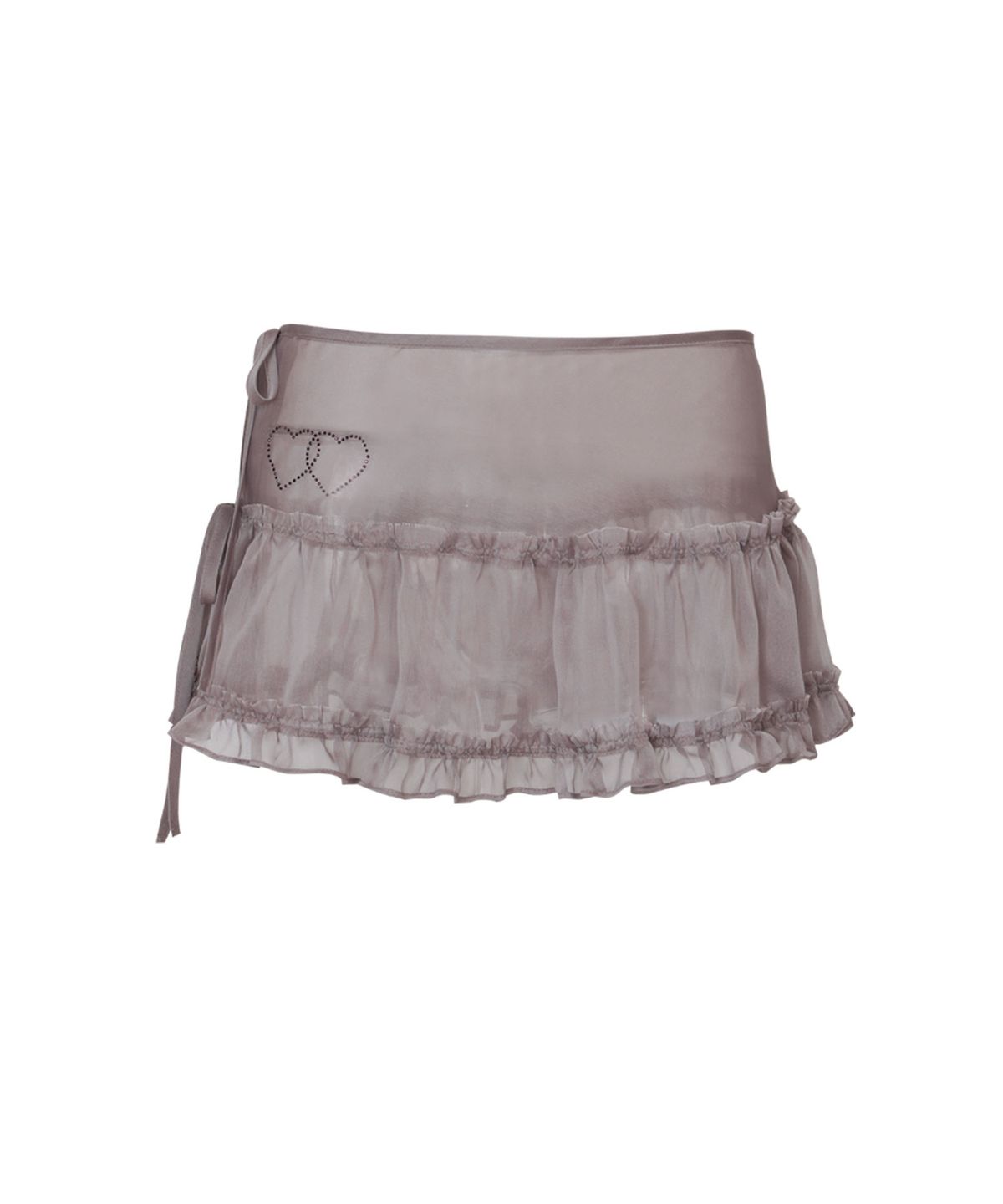 루루서울(LOULOUSEOUL) Glow Sheer Layering Skirt (Gray)