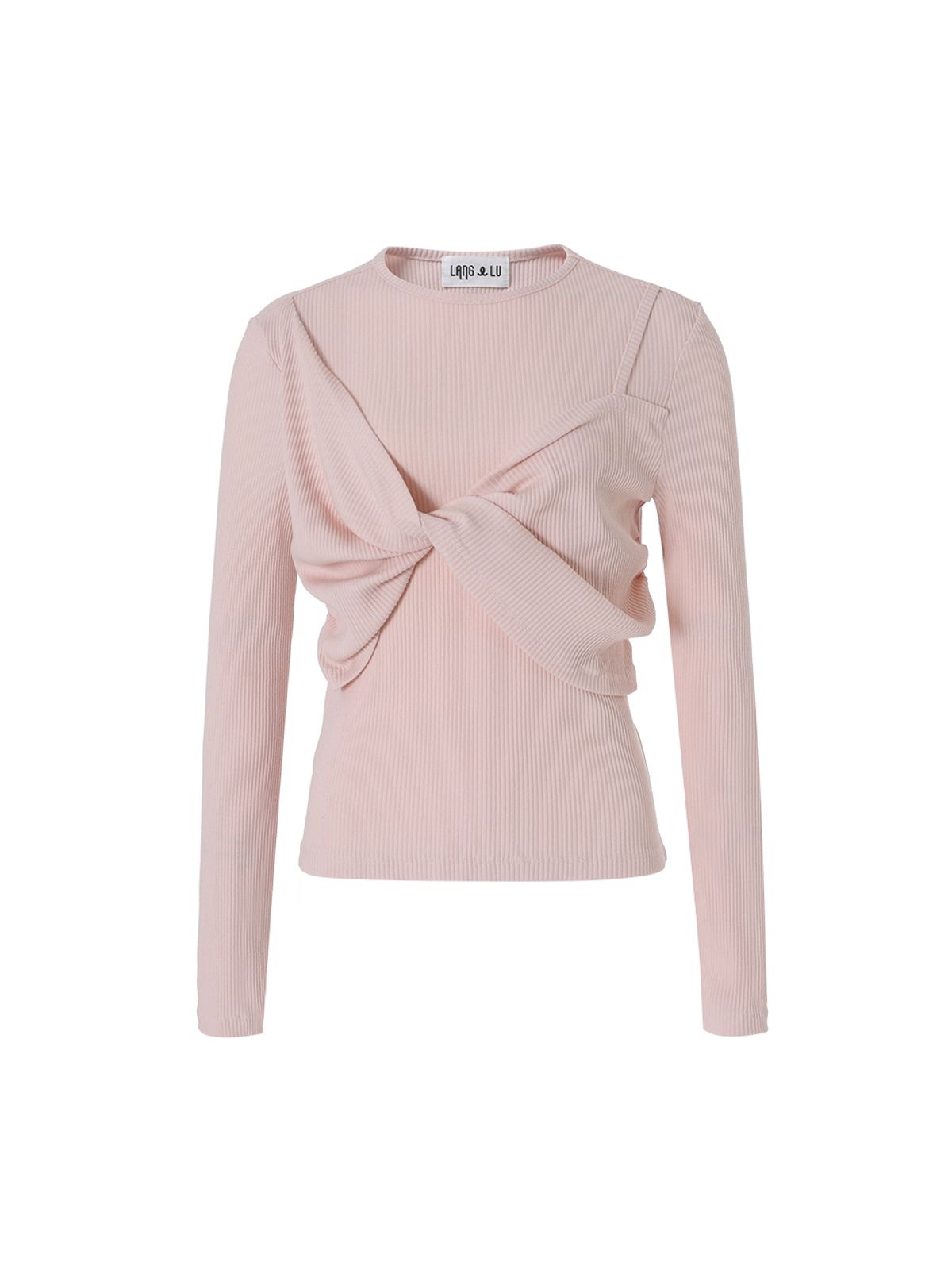랭앤루(LANGNLU) REGGELLO Twist Detail Top(레젤로)_LIGHT PINK