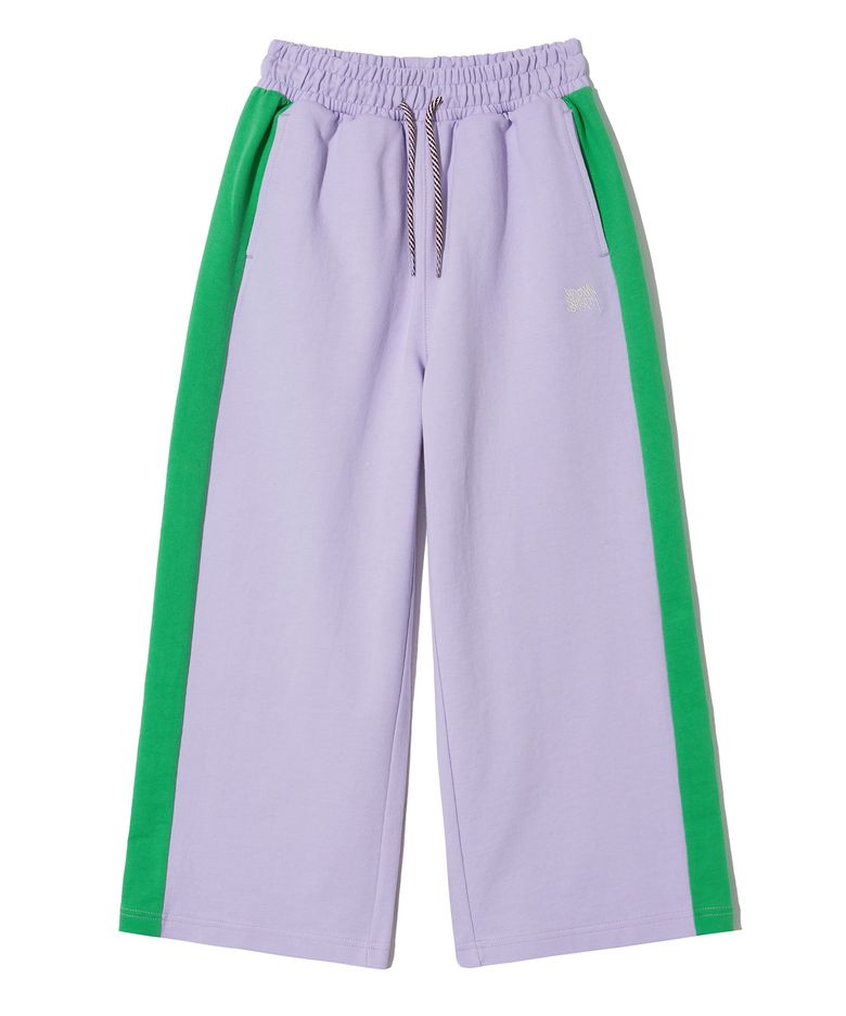 KIDS TAG WIDE PANTS - LAVENDER