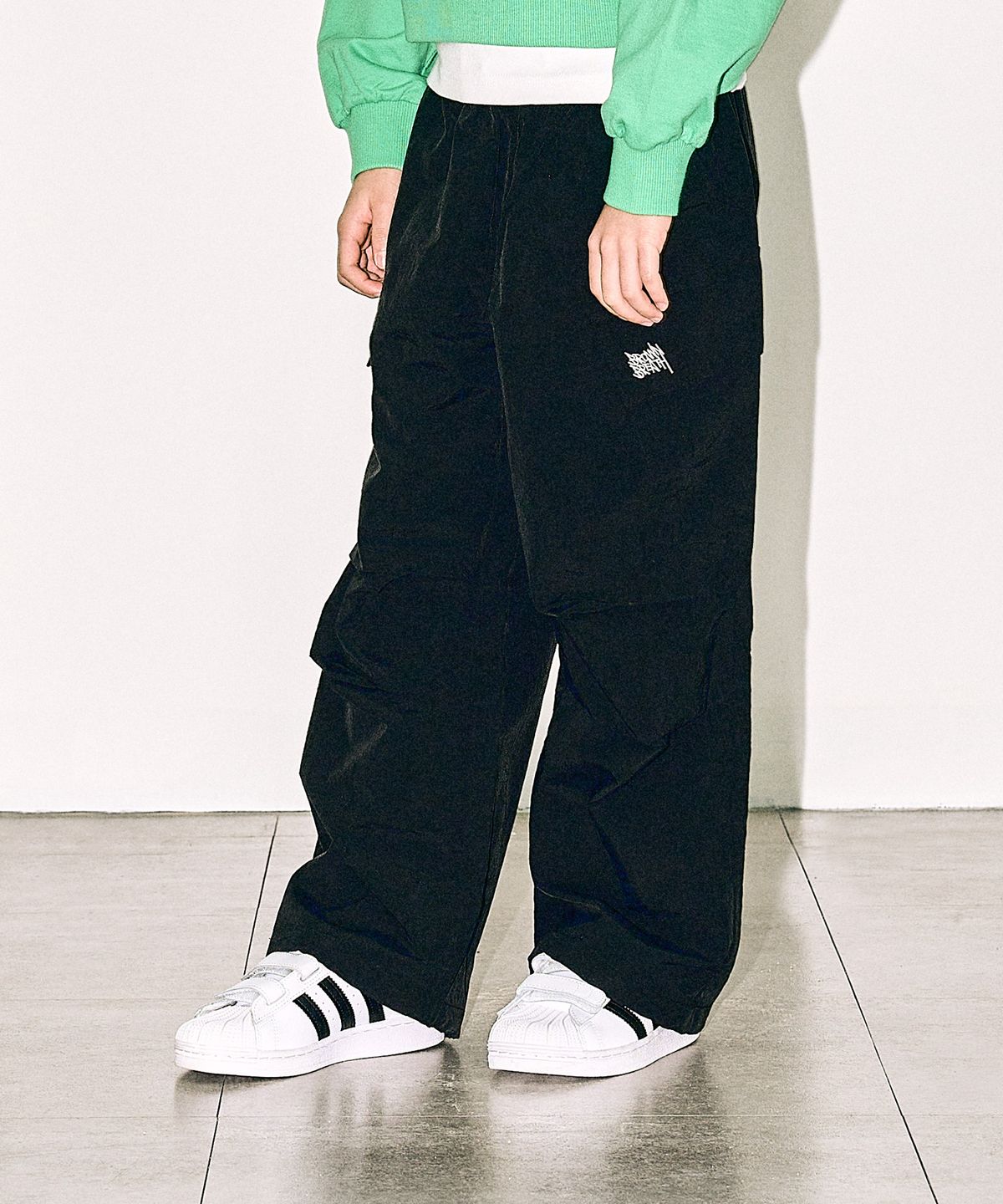 브라운브레스 키즈(BROWNBREATH KIDS) KIDS DOUBLE KNEE CARGO PANTS - BLACK