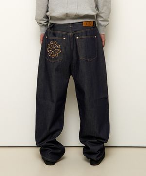 Linking Wide Denim Pants