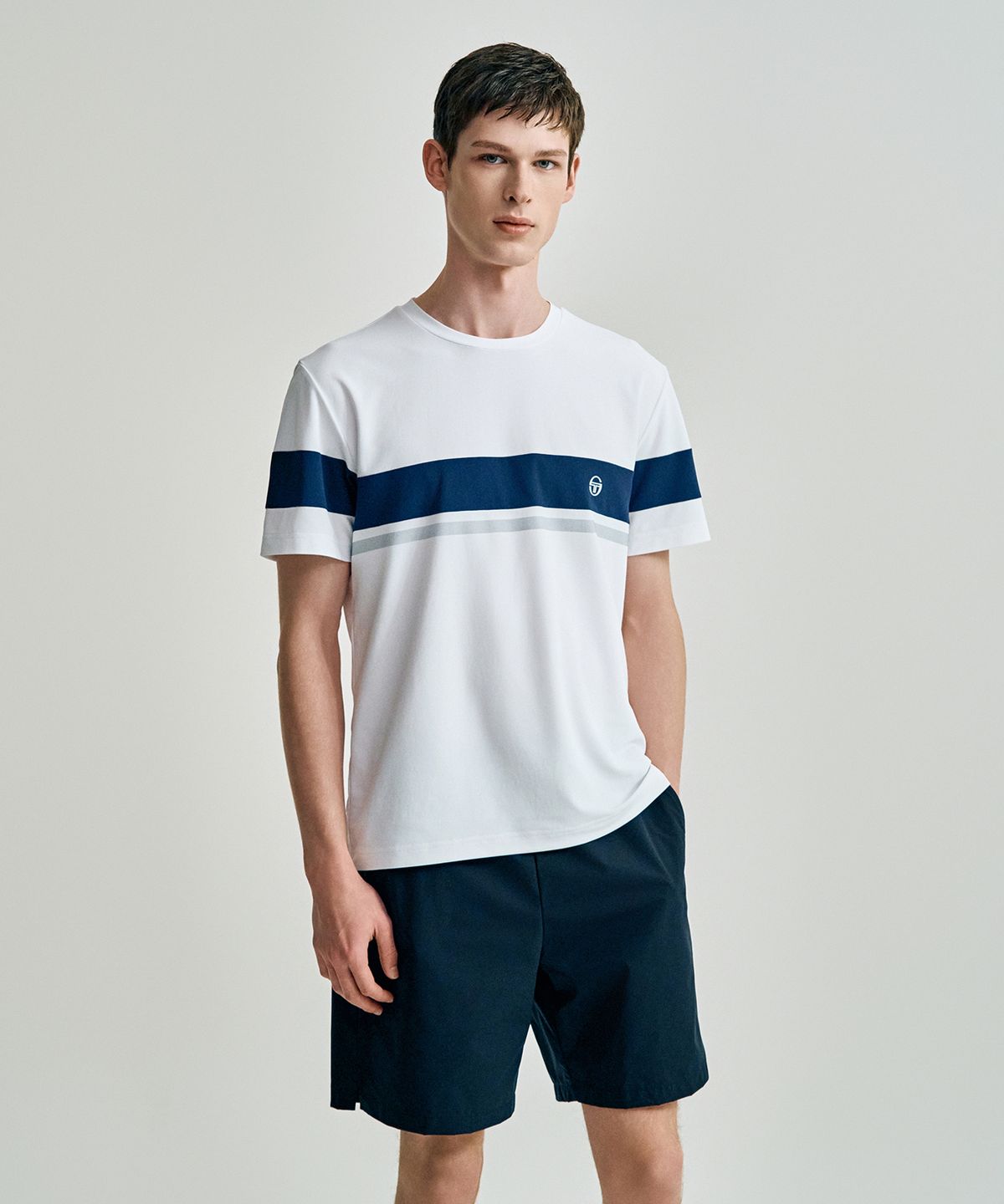 세르지오 타키니(SERGIO TACCHINI) M 레이프레쉬 다마린도 피케 반팔 티셔츠 (White)