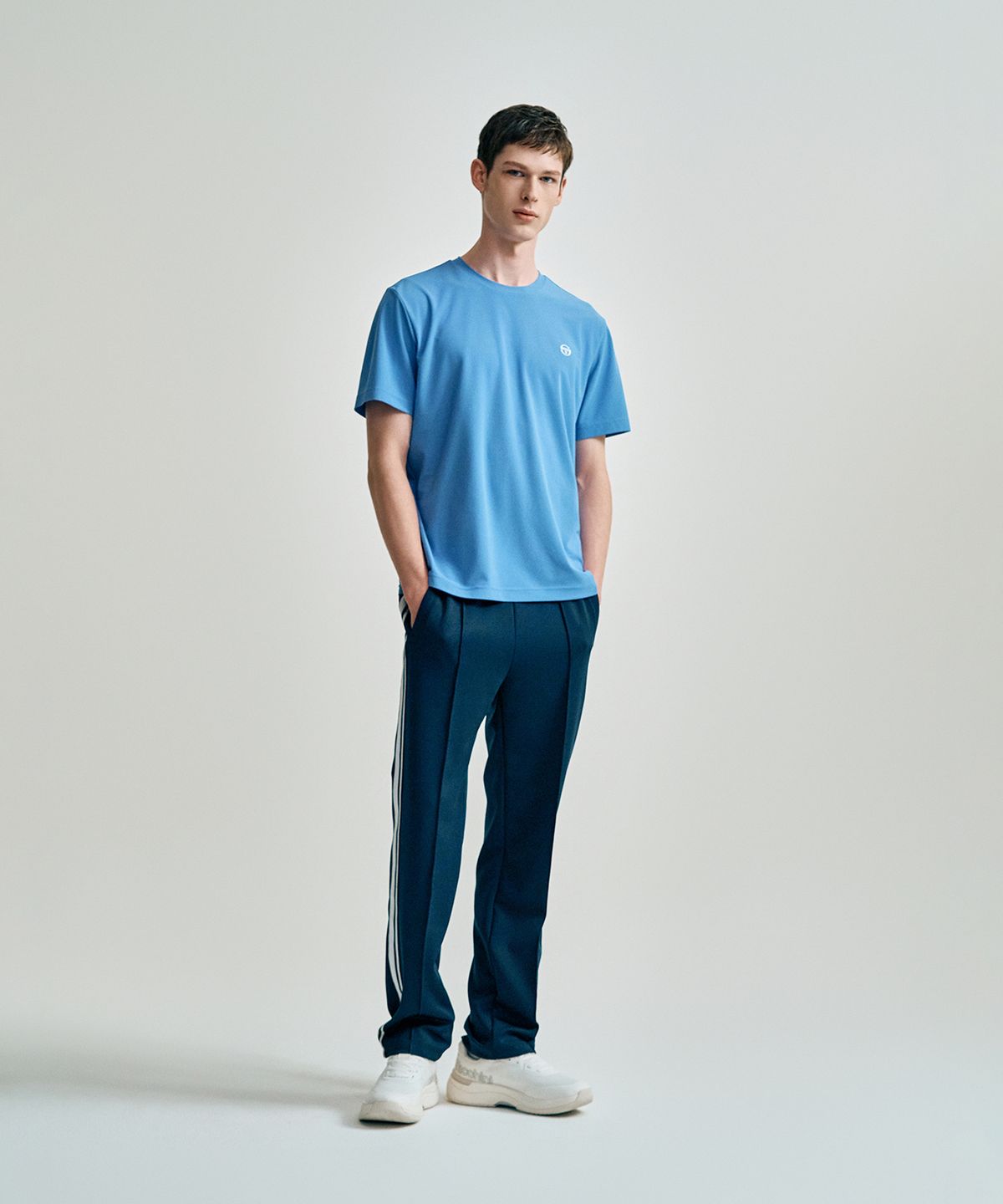 세르지오 타키니(SERGIO TACCHINI) M 레이프레쉬 피케 반팔 티셔츠 (Indigo)