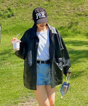 9186 워싱 레더 오버핏 점퍼 (BLACK)