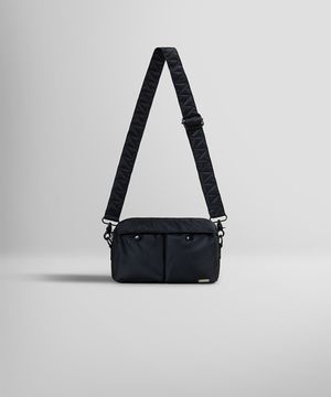 나일론 메신저 백 블랙