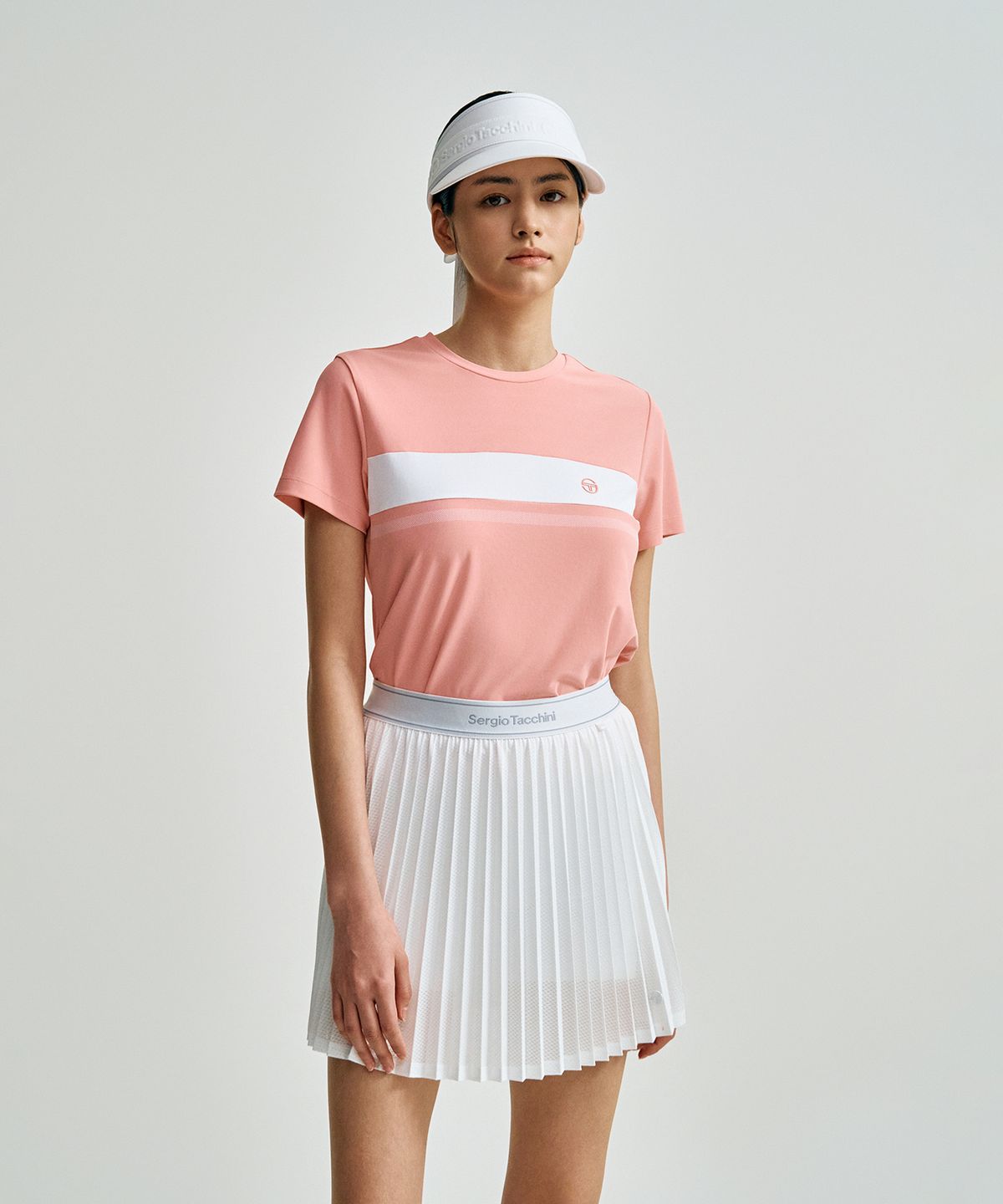 세르지오 타키니(SERGIO TACCHINI) W 레이프레쉬 다마린도 피케 반팔 티셔츠 (L.Pink)